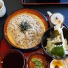 Men bou - ミニ天丼セット(ざる蕎麦)　1,100円税込　2023.7