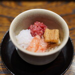 Nikukappou Jou - 酢飯、もも赤身、煮穴子、島エビ、赤いか