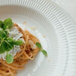 Sala Amabile - パスタ: ウッディナッティというハープが効いて美味しかったー