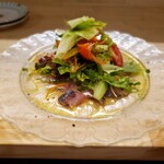 カジュアルフレンチBar 7FUKU - アジのカルパッチョ