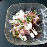 Michikusa Tei - 鰹のカルパッチョ　胡瓜のソース