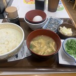 すき家 - 納豆たまかけ朝食(^.^)