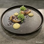 カーサ・デル・チーボ - 真鯖の瞬間燻製と茄子のピュレと