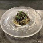 カーサ・デル・チーボ - 干し海鼠と牡蠣のラグーの冷製タリオリーニ