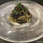 カーサ・デル・チーボ - 干し海鼠と牡蠣のラグーの冷製タリオリーニ