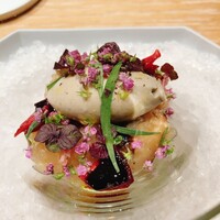 マンサルヴァ - 冷前菜 茄子、プラム、花穂紫蘇