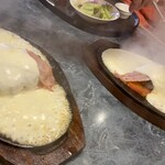 あっぷるぐりむ - チーズドール和牛ハンバーグ(ジャンボ２倍)@2,600円+スープセット@440円