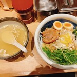 俺流塩らーめん - ゆずつけ麺(麺硬め、中盛、スープ普通)_¥1,100