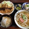 Ooban Shokudou - うどん定食 (トンカツ) 880円