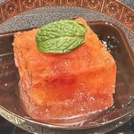 西麻布 万葉 - 春巻ブラッドオレンジゼリー