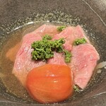 Nishiazabumanyou - 横濱ビーフ 稲庭うどん フルーツトマト