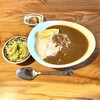 カフェ 古POS - カレーライス、ミニサラダ、福神漬け