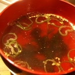 浦江亭 - 焼肉屋さんの「わかめスープ」