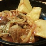 きやす亭 - サービスセットの牛肉鉄板焼き♪