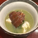 銀座 しのはら - 伊勢海老と蛤のお鍋　小倉のスリ流し