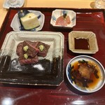 銀座 しのはら - 新生姜ご飯　泉州の水茄子　飛騨牛のヒレ肉　鰆の松前漬け