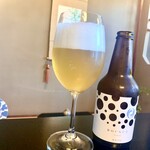 Oryori Kifune - Michelin店で提供される、ROCOCO Tokyo white ドイツスタイルのホワイトビール。白穂乃果より軽く爽やかな印象。ランチのスタートにはピッタリですが、市販されていません。