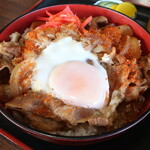 ときたそば屋 - 牛丼（単品，味噌汁付き）※七味唐辛子かけ