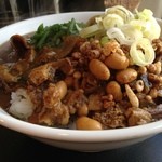 和レー屋 丁子 - 麻辣キーマとビーフのあいがけ（大盛）