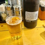 Tsuboya Horumon - 瓶ビールはアサヒスーパードライの中瓶
