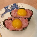 すし江戸 - うずら鉄火