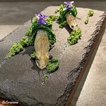 カーサ・デル・チーボ - 白あし海老のマリナータのサルサヴェルデ