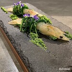 カーサ・デル・チーボ - 白あし海老のマリナータのサルサヴェルデ