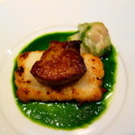 レストラン・セン - フォアグラと鱧の重ね焼き　蛤とほうれん草
      