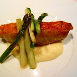 レストラン・セン - 金目鯛と帆立貝の重ね焼き　根セロリのピューレと共に