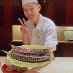 銀座うち山 - 寝かせたカツオ