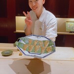 銀座うち山 - 寝かせた鯛