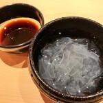 新ばし 星野 - 出来立ての葛切り 黒蜜