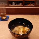 花いち - こちと焼き茄子の吸い物