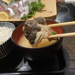 YUMEKOUSEN - 平目の頭部の味噌汁
