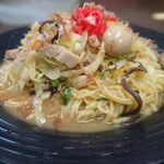 中華料理　彰武 - 水分あるタイプの焼きそば。