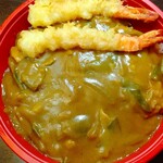 江戸前天麩羅 天堂 - エビ天カレー弁当