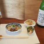 燕堂 - お料理おまかせ5品コース＆日本酒ペアリング③（鯖のからまぶし ＆ 凱陣 R4BY純米）