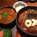 出雲そば やくも - たぬきそばにカレー丼