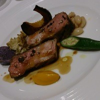 オーグードゥジュール メルヴェイユ 博多 - 主菜・豚ロースを低温でじっくり焼きました。