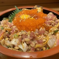 江戸前 寿し政 別館 - 納豆まぶし重・とび子うずら入り（江戸前 寿し政）2023.7