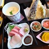 旬味酒菜 中鉢  - 中鉢御前　天ぷら、刺身、茶碗蒸し、デザート、コーヒー、ご飯味噌汁