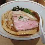 中華そば たかばん - 冷やし煮干しそば 900年 大盛 100円