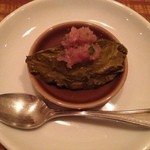 ブリッカ - お通しはアワビのキモのイタリアン風