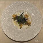 プチレストラン ブーケ・ド・フランス - 平政のマリネと胡瓜の花のサラダ仕立て