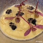 プチレストラン ブーケ・ド・フランス - 玉蜀黍とキャビアと生海胆のスープ