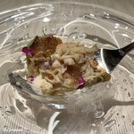 プチレストラン ブーケ・ド・フランス - 毛蟹のジュのジュレとともに味わいます
