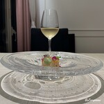 プチレストラン ブーケ・ド・フランス - La Forge Estate Viognierと毛蟹のファルス毛蟹のジュのジュレ