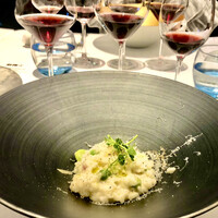 ザ モメンタム バイ ポルシェ - アスパラガス、蚕豆とグリーンピースのリゾット　濃厚な味わいですね♫