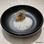 プチレストラン ブーケ・ド・フランス - 花ズッキーニのカダイフ巻とトリュフのジュリエンヌ