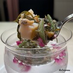 プチレストラン ブーケ・ド・フランス - こりこりとした鮑の食感が堪りません